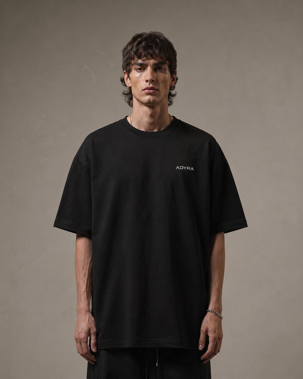 BORN BROKE DIE RICH OVERSIZED TEE - Black