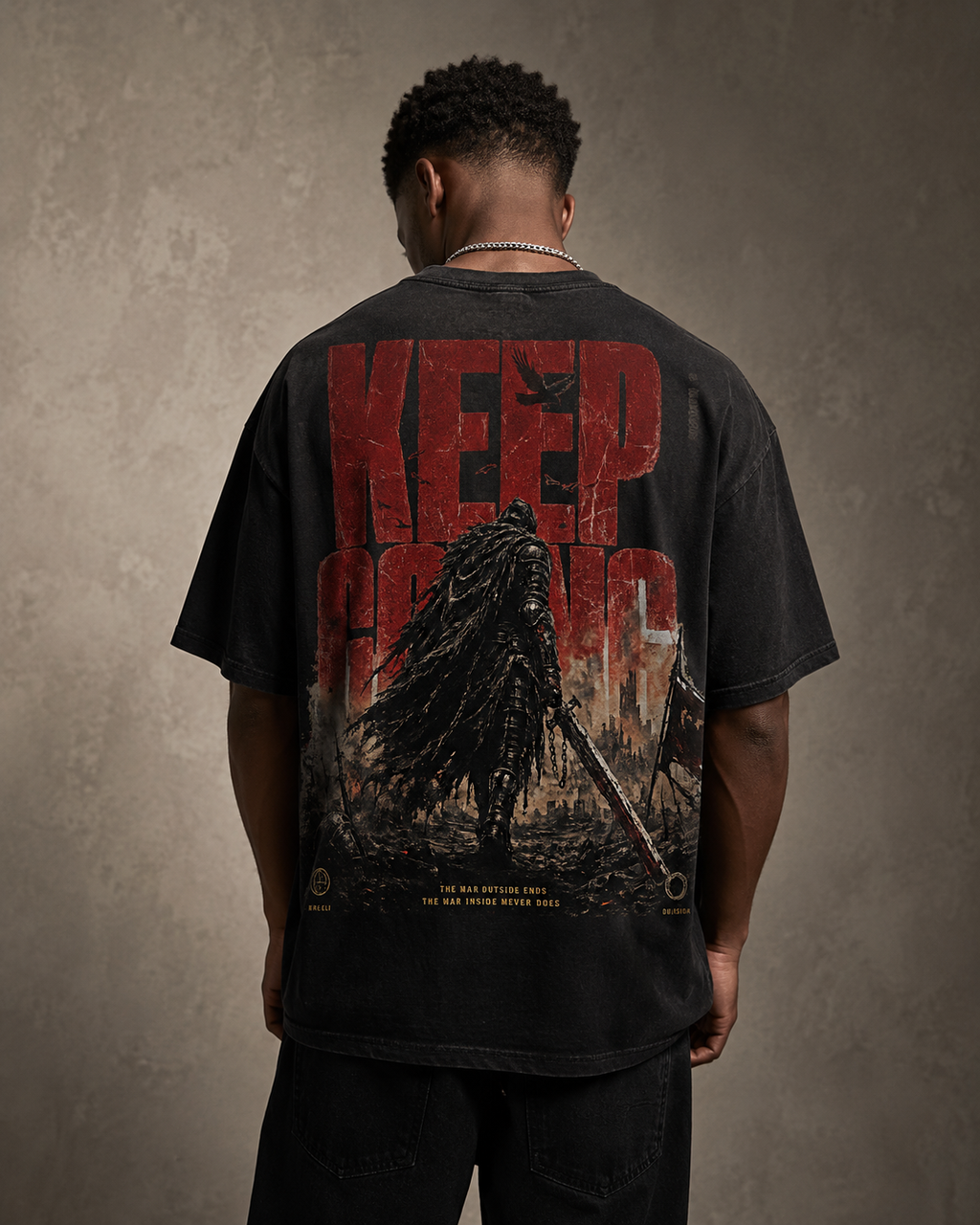 KEEP GOING WARLORD TEE - Black