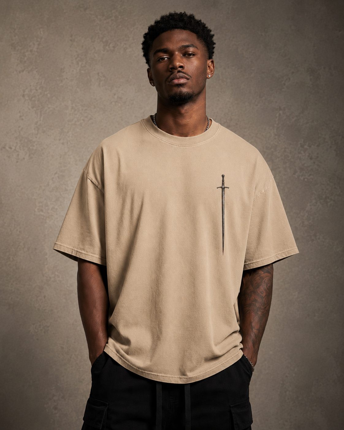 KEEP GOING WARLORD TEE - Beige